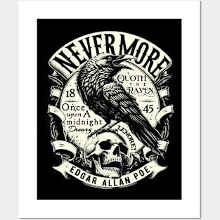 Edgar Allan Poe Nevermore Quoth The Raven Posters and Art